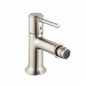 Hansgrohe 14120821 Talis C Bidet Faucet, 2.2 gpm, 3-1/8 in H Spout, 1 Handle, Pop-Up Drain, Brushed Nickel, Commercial