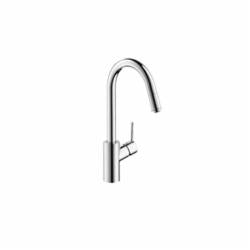Hansgrohe 14872001 Talis S Pull-Down Kitchen Faucet, 1.75 gpm Flow Rate, Polished Chrome, 1 Handles, 1 Faucet Holes, Function: Traditional, Residential