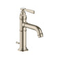 AXOR 16515821 Lavatory Faucet, Montreux, 1.2 gpm Flow Rate, 3-7/8 in H Spout, 1 Handles, Pop-Up Drain, 1 Faucet Holes, Brushed Nickel, Function: Traditional