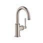 AXOR 16583801 Bar Faucet, Montreux, Steel Optik, 1 Handles, 1.5 gpm