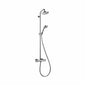 Hansgrohe 27169001 Croma Shower Pipe, 3-Function Shower Head, 2 gpm Flow Rate, Full/Intense Turbo/Pulsating Massage Spray, Polished Chrome, Import