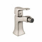 Hansgrohe 31275821 Metris C Bidet Faucet, 1.5 gpm, 4 in H Spout, 1 Handle, Pop-Up Drain, Brushed Nickel
