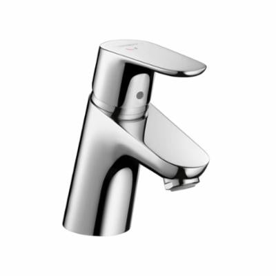 Hansgrohe 31539001 Focus E 70 Bathroom Faucet, 1.2 gpm Flow Rate, 2-1/8 in H Spout, 1 Handles, 1 Faucet Holes, Polished Chrome, Function: Traditional