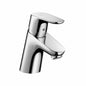 Hansgrohe 31539001 Focus E 70 Bathroom Faucet, 1.2 gpm Flow Rate, 2-1/8 in H Spout, 1 Handles, 1 Faucet Holes, Polished Chrome, Function: Traditional