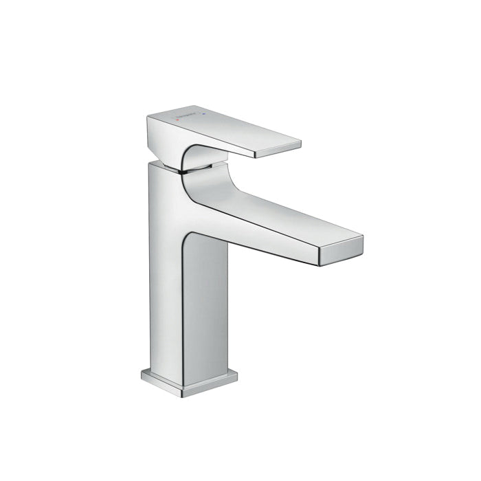 Hansgrohe 32510001 Bathroom Faucet, Metropol 110, 1.2 gpm Flow Rate, 4-5/8 in H Spout, 1 Handles, 1 Faucet Holes, Polished Chrome, Function: Traditional