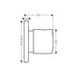 AXOR 34934821 Diverter Trim, Brushed Nickel