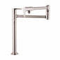 AXOR 39838801 Pot Filler Stand, Citterio, Residential, 2.5 gpm Flow Rate, 360 deg Swivel Spout, Steel Optik, 2 Handles