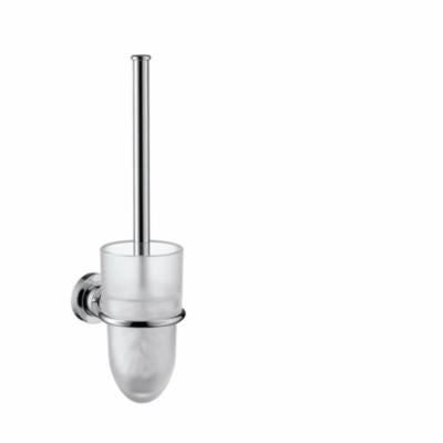 AXOR 41735820 Citterio Toilet Brush With Holder, 14-1/2 in H, Solid Brass, Brushed Nickel