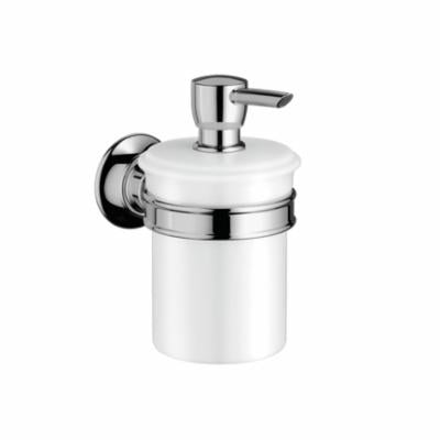 AXOR 42019000 Montreux Soap Dispenser, Polished Chrome, 8 oz Capacity, Wall Mount, Porcelain