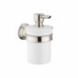AXOR 42019820 Montreux Soap Dispenser, Brushed Nickel, 8 oz Capacity, Wall Mount, Porcelain