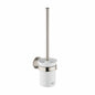 AXOR 42035820 Montreux Toilet Brush With Holder, 13-5/8 in H, Solid Brass, Brushed Nickel