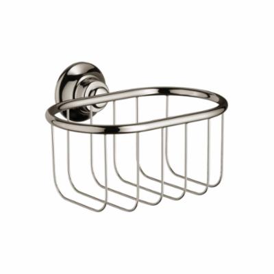 AXOR 42065830 Montreux Soap Dish, 6-5/8 in W x 5-3/8 in D x 3-1/8 in H, Metal, Polished Nickel