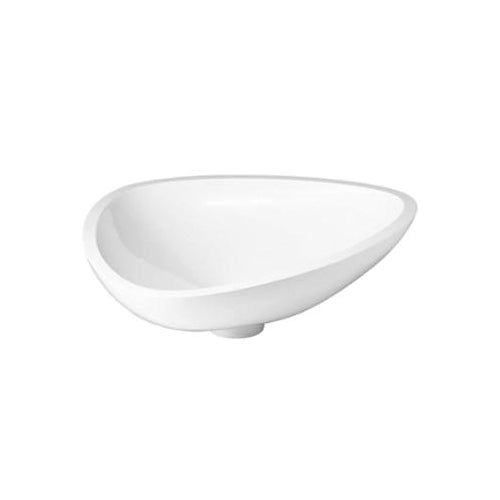 AXOR 42305000 Massaud Small Vessel Bathroom Sink, Oval, 22-1/2 in W x 17-3/4 in D x 6-5/8 in H, Cast Marble, Polished Chrome, Import