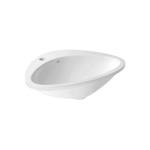 AXOR 42310000 Bathroom Sink, Massaud, Oval Shape, 23 in W x 18-1/2 in D, Drop-In Mount, Cast Marble, Polished Chrome, Import