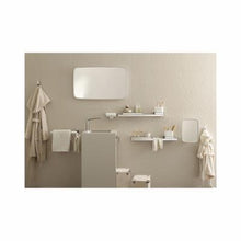 AXOR 42819000 Universal EU Version Soap/Lotion Dispenser With Integrated Shelf, Polished Chrome, 180 mL Capacity, Wall Mount, Glass/Metal/Brass