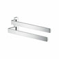 AXOR 42821000 EU Version Wall Mount 2-Arm Hand Towel Holder, Universal, 3-1/4 in OAD x 4-3/4 in OAH, Metal, Polished Chrome, Import