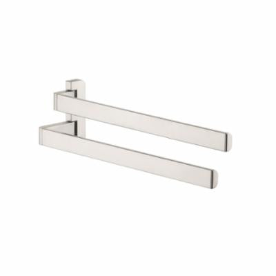 AXOR 42821820 EU Version Wall Mount 2-Arm Hand Towel Holder, Universal, 3-1/4 in OAD x 4-3/4 in OAH, Metal, Brushed Nickel, Import