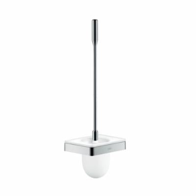 AXOR 42835000 Universal EU Version Toilet Brush With Holder, 18-1/4 in H, Glass/Metal, Polished Chrome, Import