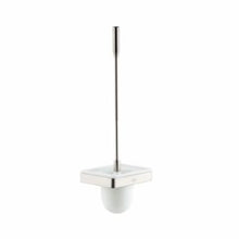 AXOR 42835820 Universal EU Version Toilet Brush With Holder, 18-1/4 in H, Glass/Metal, Brushed Nickel, Import