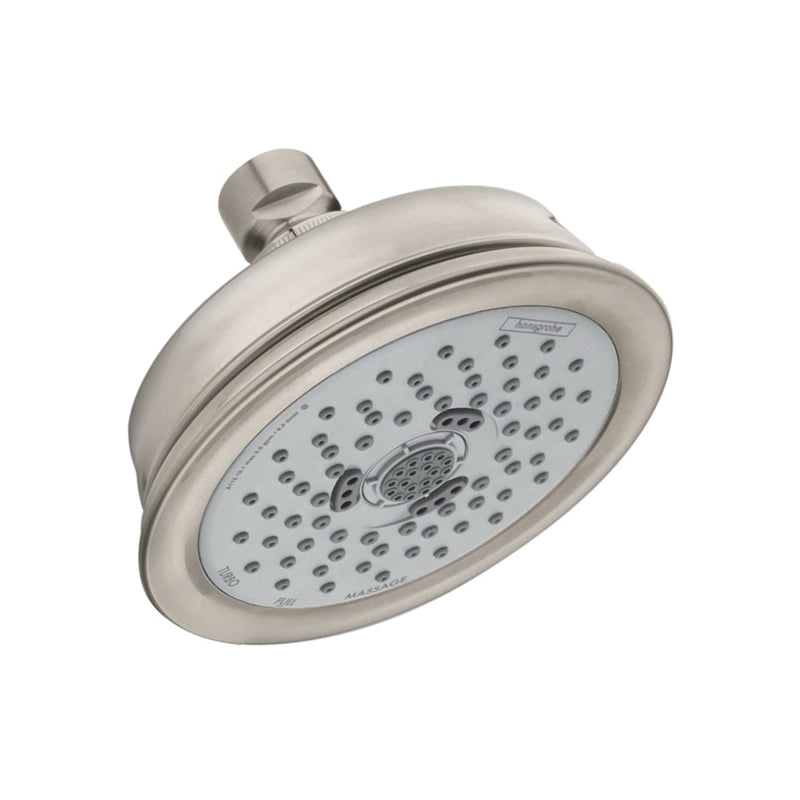Hansgrohe 4751820 Croma C 100 Shower Head, 1.8 gpm Min, 3 Sprays, 5-1/4 in Dia Head