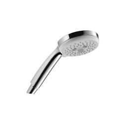 Hansgrohe 4752000 Croma 100 Hand Shower, 4 in Dia 3-Function Shower Head, 1.8 gpm Flow Rate, G 1/2 Connection, Polished Chrome