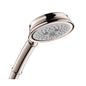 Hansgrohe 4753830 Croma 100 Classic Hand Shower, 4-1/2 in Dia 3-Function Shower Head, 1.8 gpm Flow Rate, G 1/2 Connection, Polished Nickel