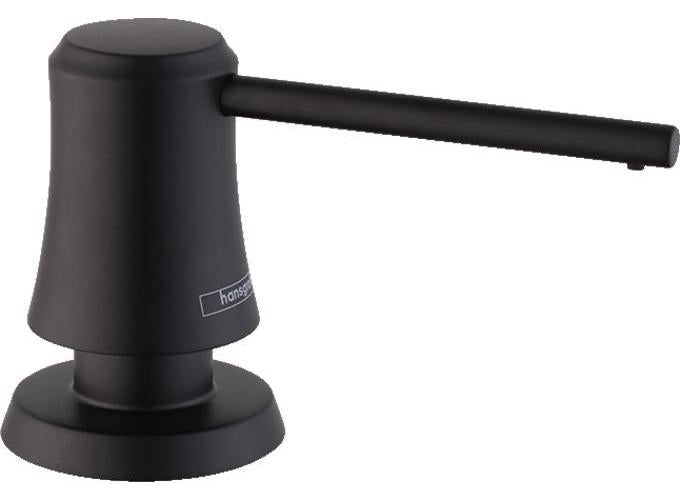 Hansgrohe 4796670 Joleena Soap Dispenser, Matte Black, 16 oz Capacity, 12-3/4 in OAL, Metal