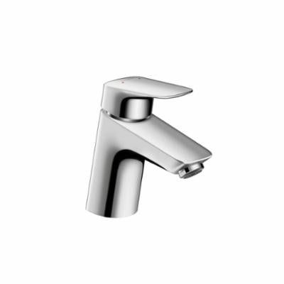 Hansgrohe 71078001 Bathroom Faucet, Logis 70, 1 gpm Flow Rate, 2-5/8 in H Spout, 1 Handles, 1 Faucet Holes, Polished Chrome, Function: Traditional