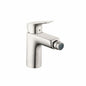 Hansgrohe 71200821 Logis 70 Bidet Faucet, 1 gpm, 3-7/8 in H Spout, 1 Handle, Pop-Up Drain, Brushed Nickel, Domestic