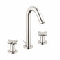 Hansgrohe 71323821 Widespread Bathroom Faucet, Logis Classic, 1.2 gpm Flow Rate, 6 in H Spout, 8 in Center, Brushed Nickel, 2 Handles, Pop-Up Drain, Domestic