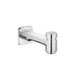 Hansgrohe 71412001 Logis Tub Spout With Diverter, 5-7/8 in L x 1-3/8 in H, Solid Brass, Polished Chrome, Domestic