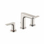 Hansgrohe 71733821 Talis E 150 Widespread Basin Mixer, 1.2 gpm Flow Rate, 4-1/8 in H Spout, 8 in Center, Brushed Nickel, 2 Handles, Pop-Up Drain