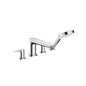 Hansgrohe 71748001 Roman Tub Trim Set, Talis E, 5 gpm Flow Rate, 4-7/8 in Center, Polished Chrome, 2 Handles, Function: Traditional