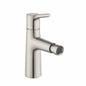 Hansgrohe 72200821 Talis S Bidet Faucet, 1.5 gpm, 3-7/8 in H Spout, 1 Handle, Pop-Up Drain, Brushed Nickel