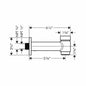 Hansgrohe 72411821 Talis S Tub Spout With Diverter, 5-5/8 in L x 1-3/8 in H, Solid Brass, Brushed Nickel