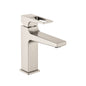 Hansgrohe 74506821 Bathroom Faucet With Rod, Metropol 110, 1.2 gpm Flow Rate, 4-5/8 in H Spout, 1 Handles, Pop-Up Drain, 1 Faucet Holes, Brushed Nickel, Function: Traditional