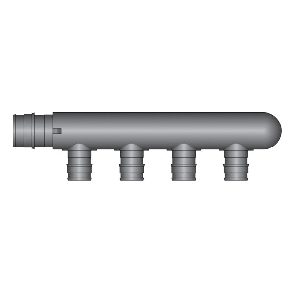 HeatLink® EX13204 EX13000 4-Port Single Row Tee, 3/4 in Nominal, PEX F1960 x Closed End Style, Polyphenylsulfone, Import