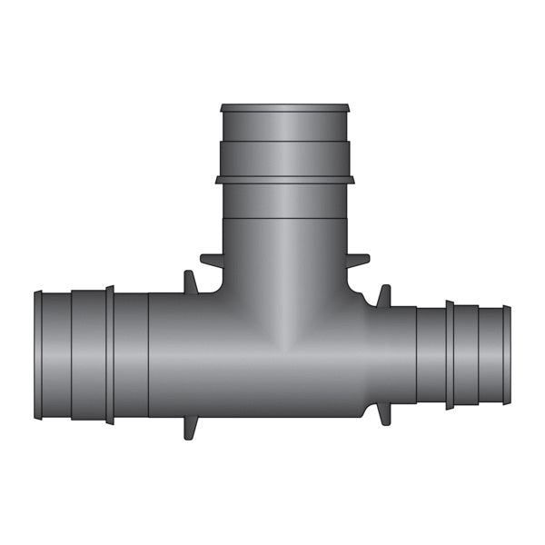 HeatLink® EX16828 EX16000 Reducing Tee, 1 x 3/4 x 1 in Nominal, PEX F1960 End Style, Polyphenylsulfone, Import