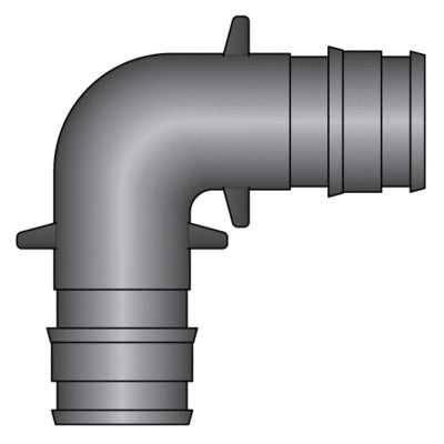 EX18000 - 1/2" Elbow - Black - Polyphenylsulfone