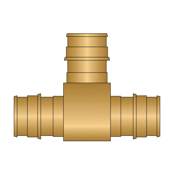 EX26000NL - 3/4" Tee - Brass - PEX F1960
