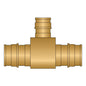 HeatLink® EX26225NL EX26000NL Reducing Tee, 3/4 x 3/4 x 1/2 in Nominal, PEX F1960 End Style, Brass, Import