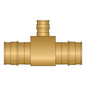 HeatLink® EX26885NL EX26000NL Reducing Tee, 1 x 1 x 1/2 in Nominal, PEX F1960 End Style, Brass, Import