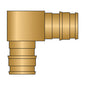 EX28000NL - 1/2" Elbow - Brass - PEX F1960