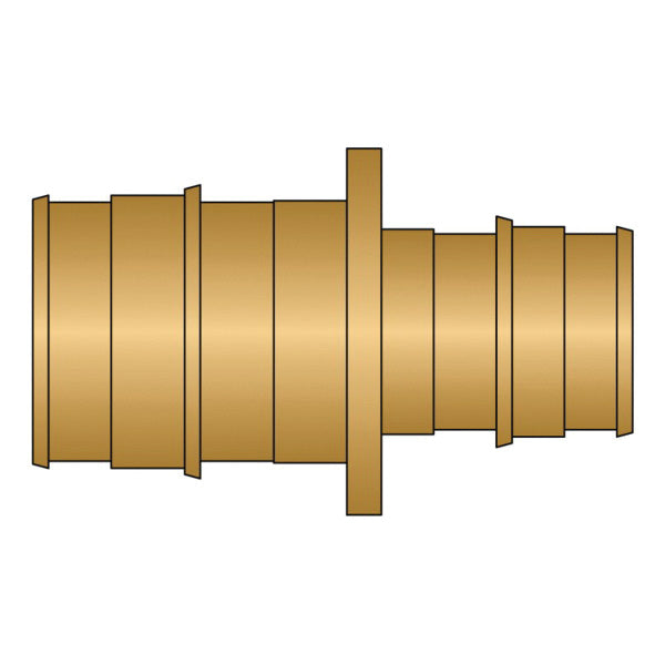 EX29200NL - 1 x 3/4" Reducing Coupling - Brass - PEX F1960