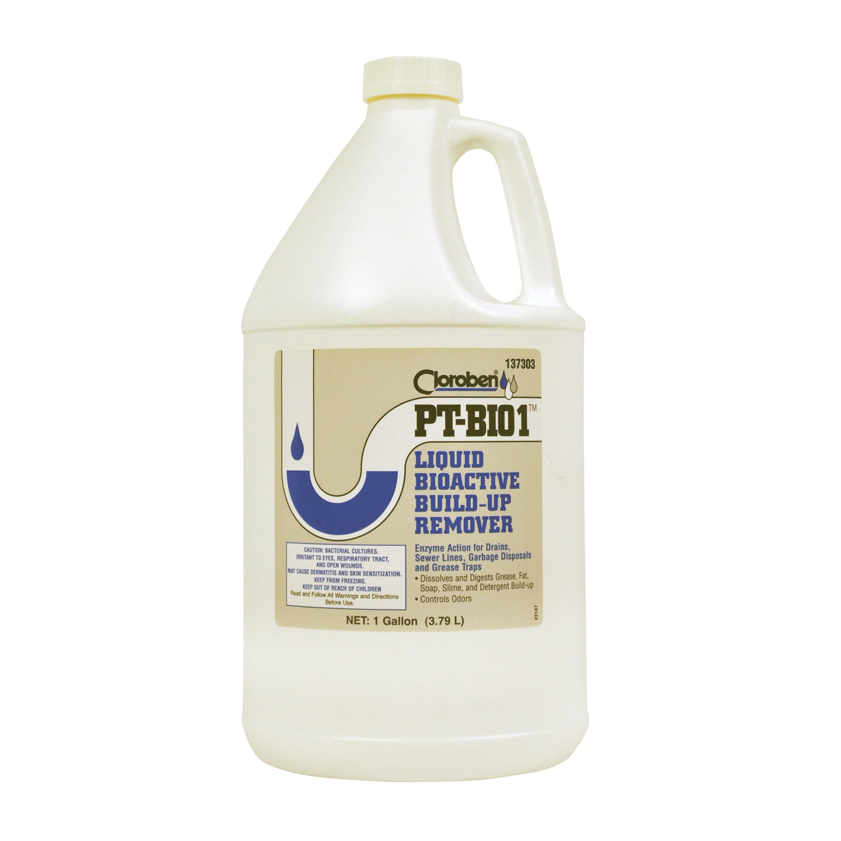 Pt-BIO1 Drain Cleaner - 1 gal - Off-White