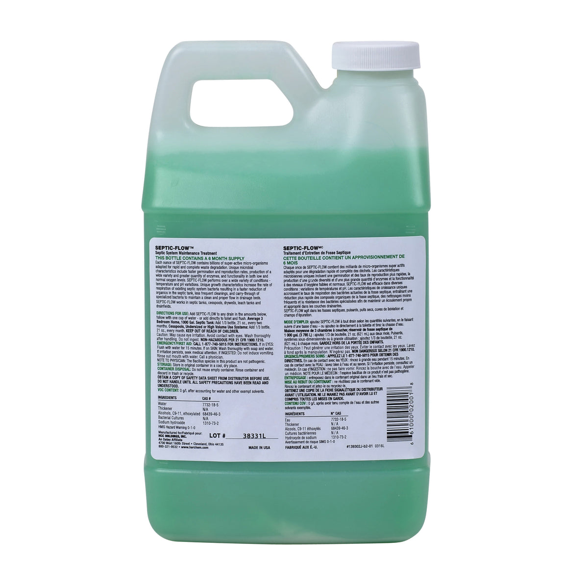 Septic-Flow Maintenance Treatment Cleaner - 64 oz - Green