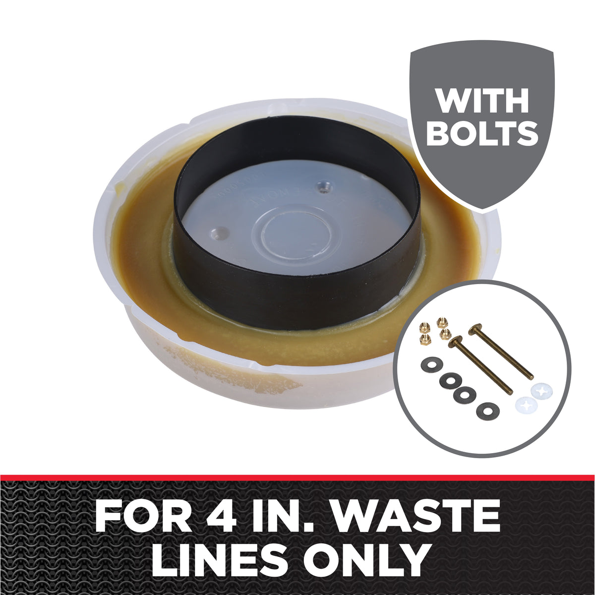 Wax Gasket with Plastic Horn - Gold - 4"