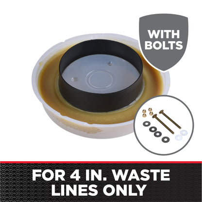 Wax Gasket with Plastic Horn - Gold - 4"