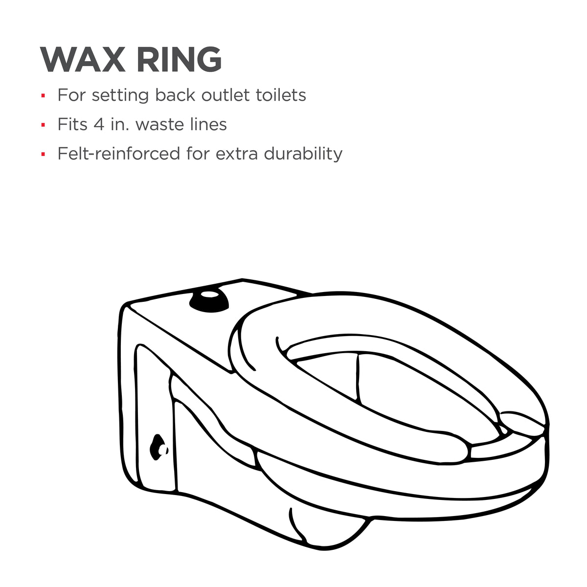 Johni-Ring Plus Wax Gasket - 4" - Tan