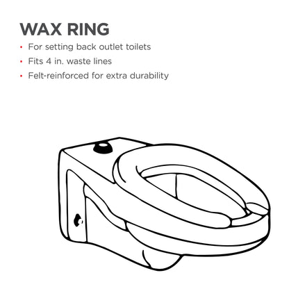 Johni-Ring Plus Wax Gasket - 4" - Tan